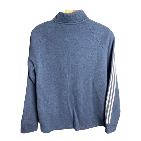 Adidas Women's Essentials Blue 3-Stripes Half-Zip Track Jacket Size Medium - Picture 3 of 9